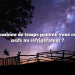 Question : Combien de temps pouvez-vous conserver des œufs au réfrigérateur ?